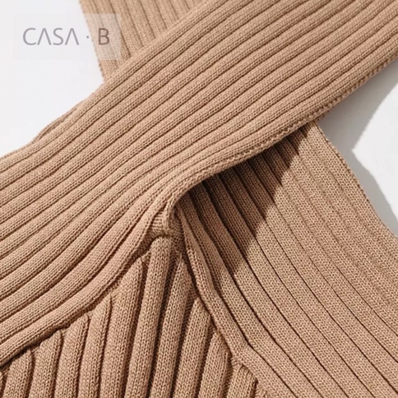 5🌟CASA B| Brooke Ribbed Knit Cross-front Bodysuit - Picture 4 of 7
